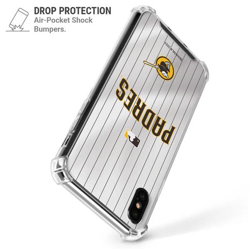 MLB San Diego Padres Home Jersey iPhone XS Max Clear Case